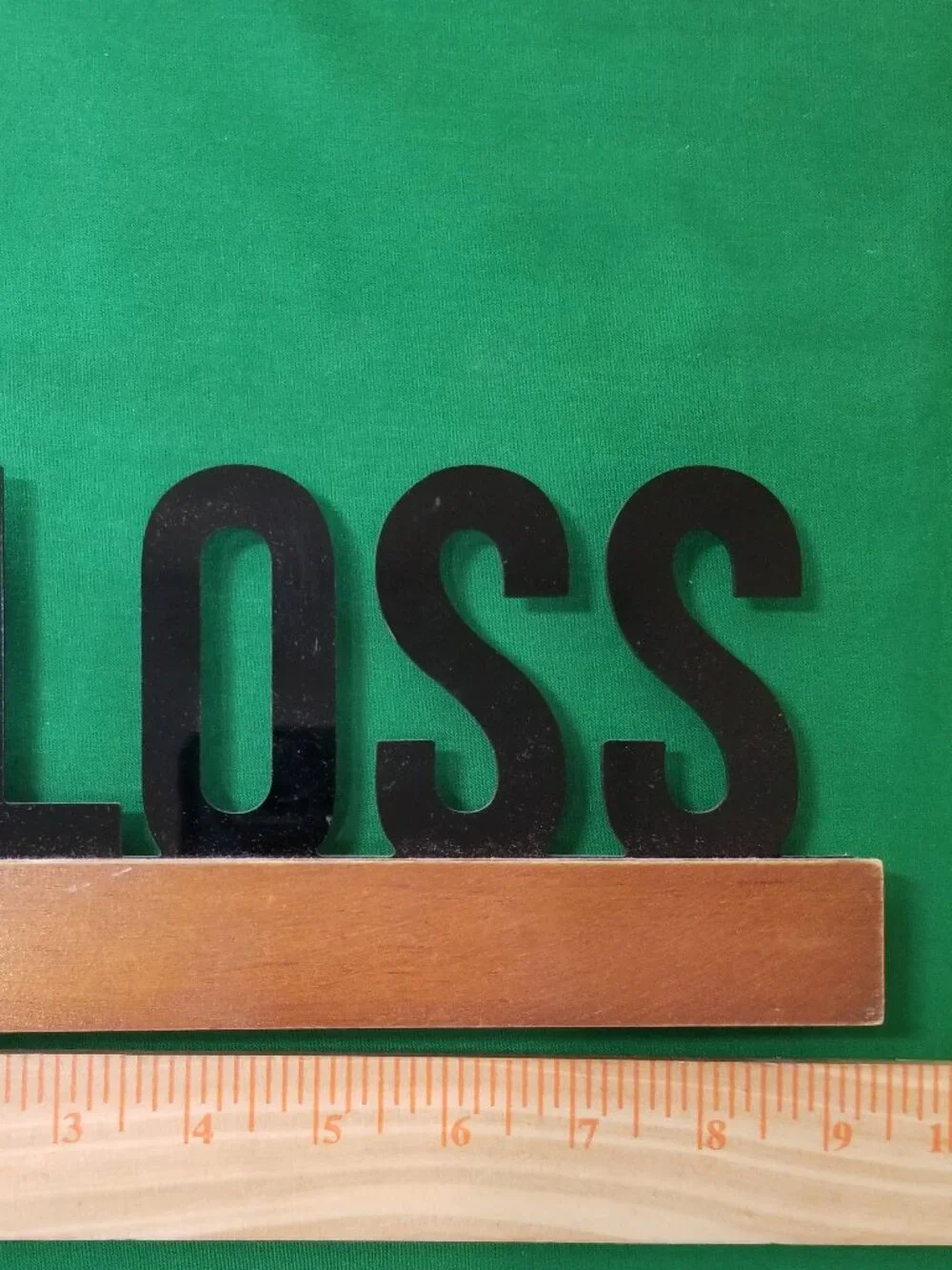 3pc Decorative Bathroom Metal & Wood Wall or Shelf Signs WASH BRUSH FLOSS
